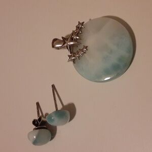 Marahlago Larimar Jewelry Set